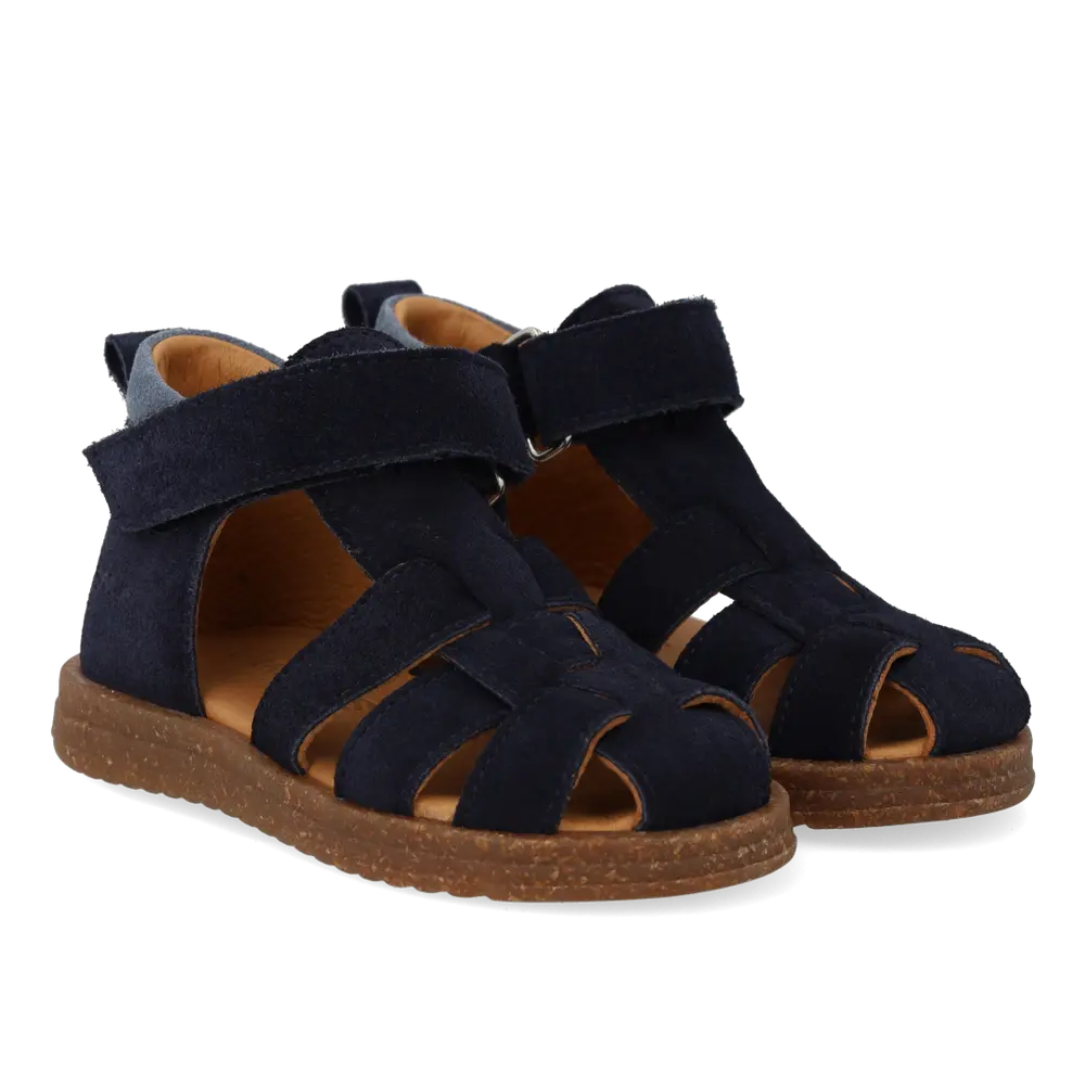 Begynder Sandal   Velcro Navy Blue Fog 23