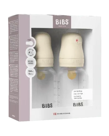 Bibs Baby Flaske Rund Latex   Pack 150 Ml Slow Flow Ivory