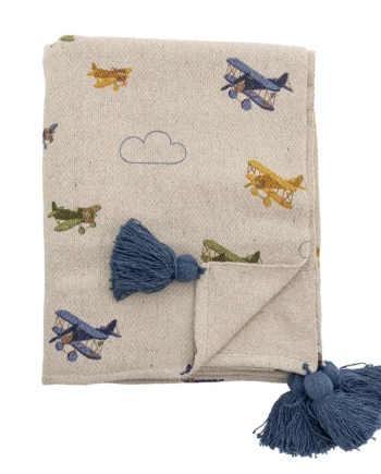 Bloomingville Mini Plaid Plane Natur