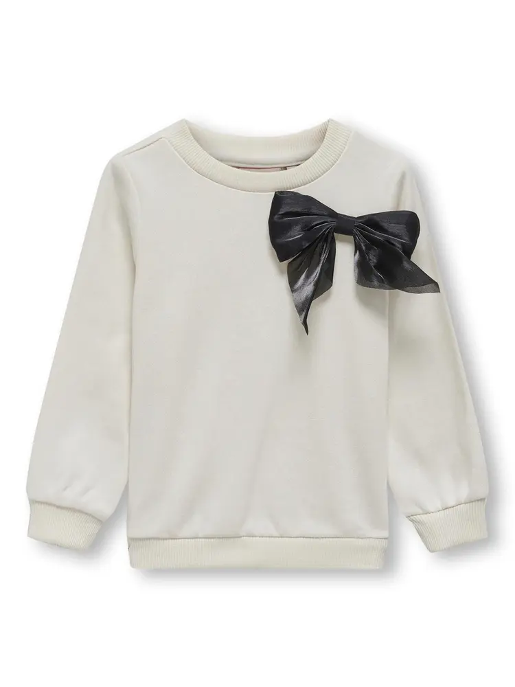 Bow Langærmet -neck Sweat Cloud Dancer 110