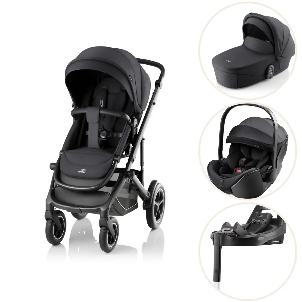 Britax Römer Smile 5z Style Inkl Liggedel Baby-safe Pro Autostol Og Vario Base 5z Carbon Black