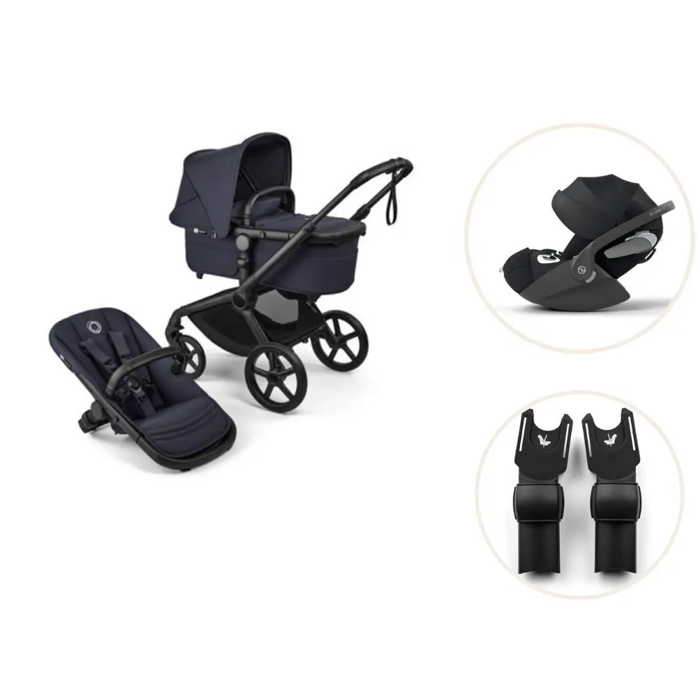 Bugaboo Fox Renew Kombivogn Inkl Cloud Autostol Og Adapter Deep Indigo Black