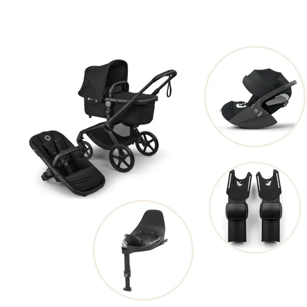 Bugaboo Fox Renew Kombivogn Inkl Cloud Plus Autostol Base Og Adapter Heritage Black Black
