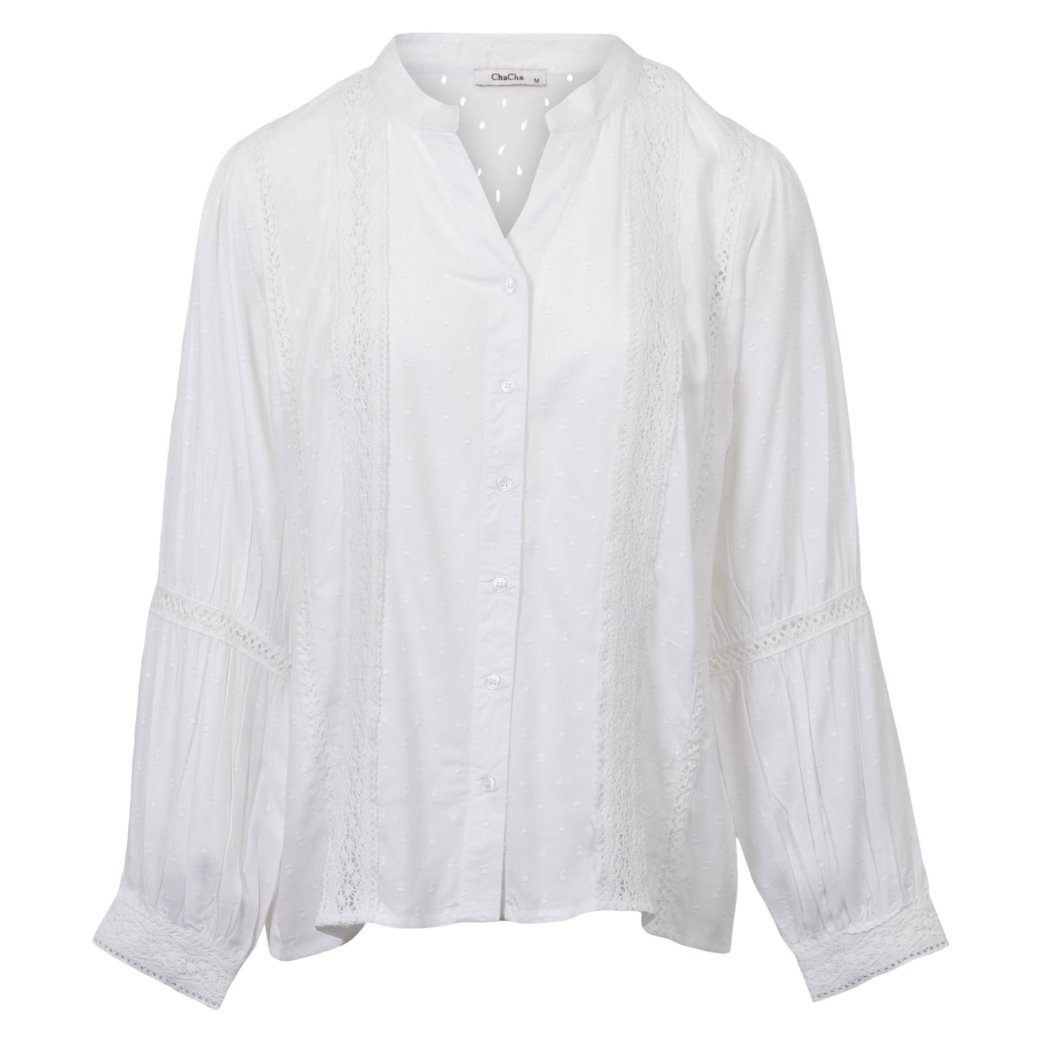 Chacha Dame Bluse White