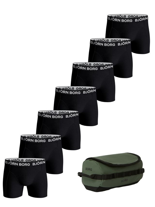 Cotton Stretch Boxer Wash Bag 7p Multipack