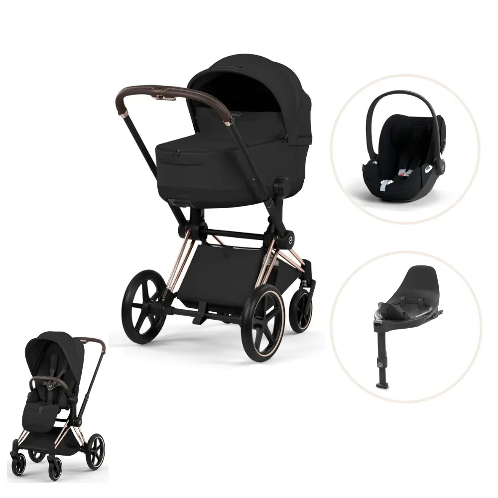 Cybex Priam Style Kombivogn Inkl Cloud Plus Og Base Sepia Black Rosegold