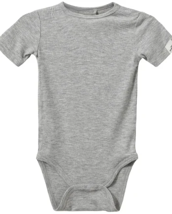 Dicte Kortærmet Body Grey Melange 80
