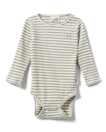 Dicte Langærmet Body Grey Striped 68
