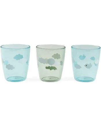 Done By Deer Yummy Mini Glas   Stk Happy Clouds Grøn