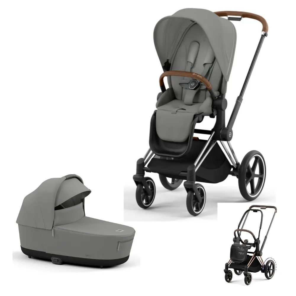 -priam Kombivogn Mirage Grey Chrome Brown