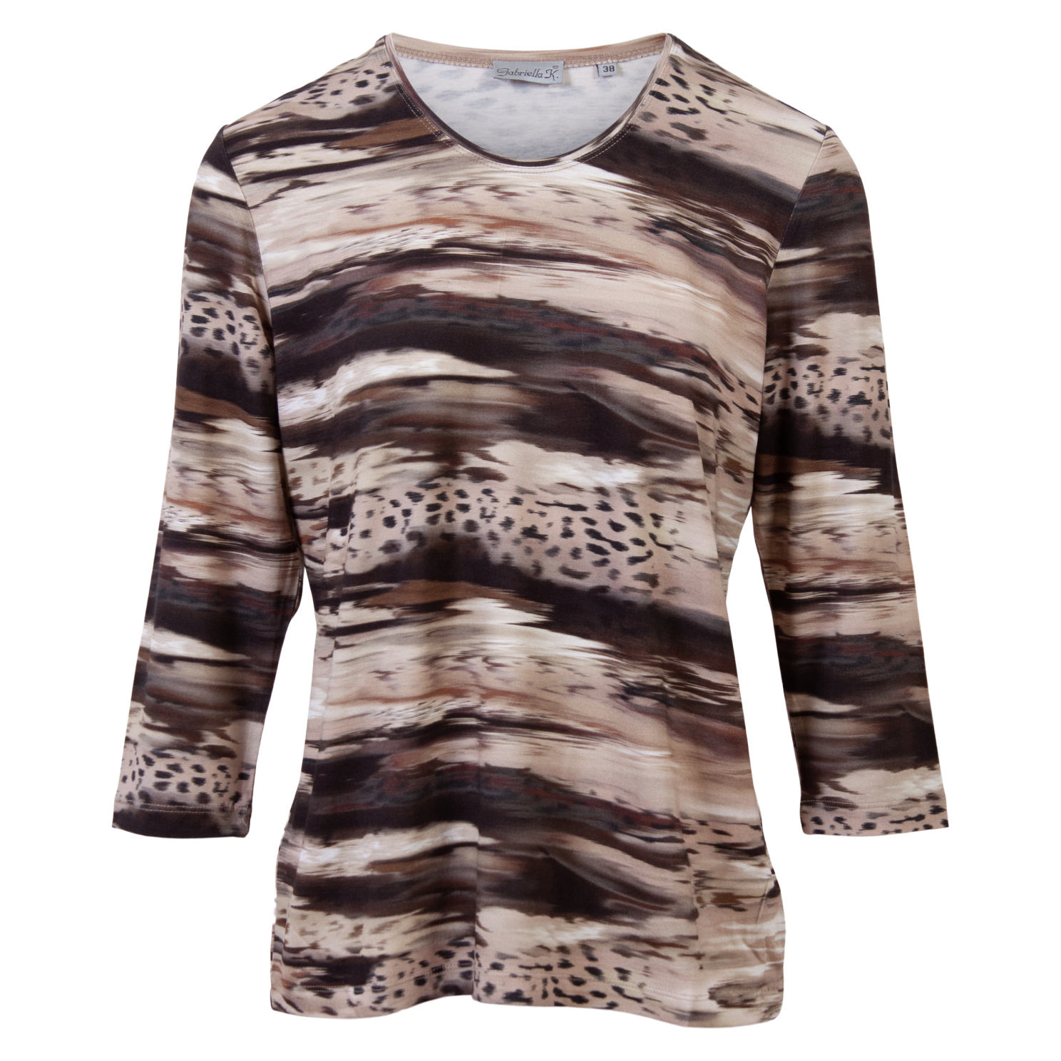 Gabriella Dame Kortærmet Bluse Taupe 44
