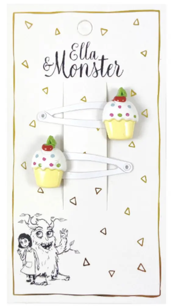 Hårclips White Cup Cake