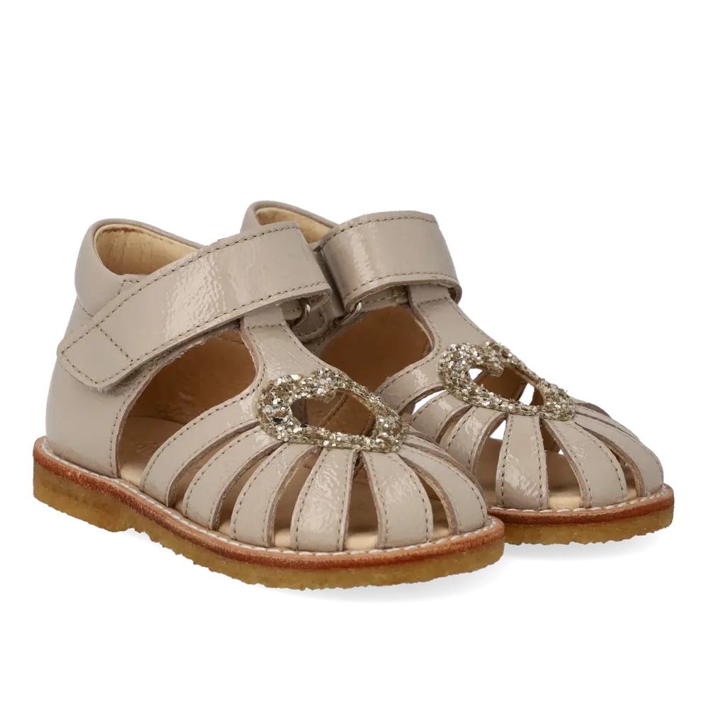 Hjertesandal Med Glitter Sand Champagne Glitter 22