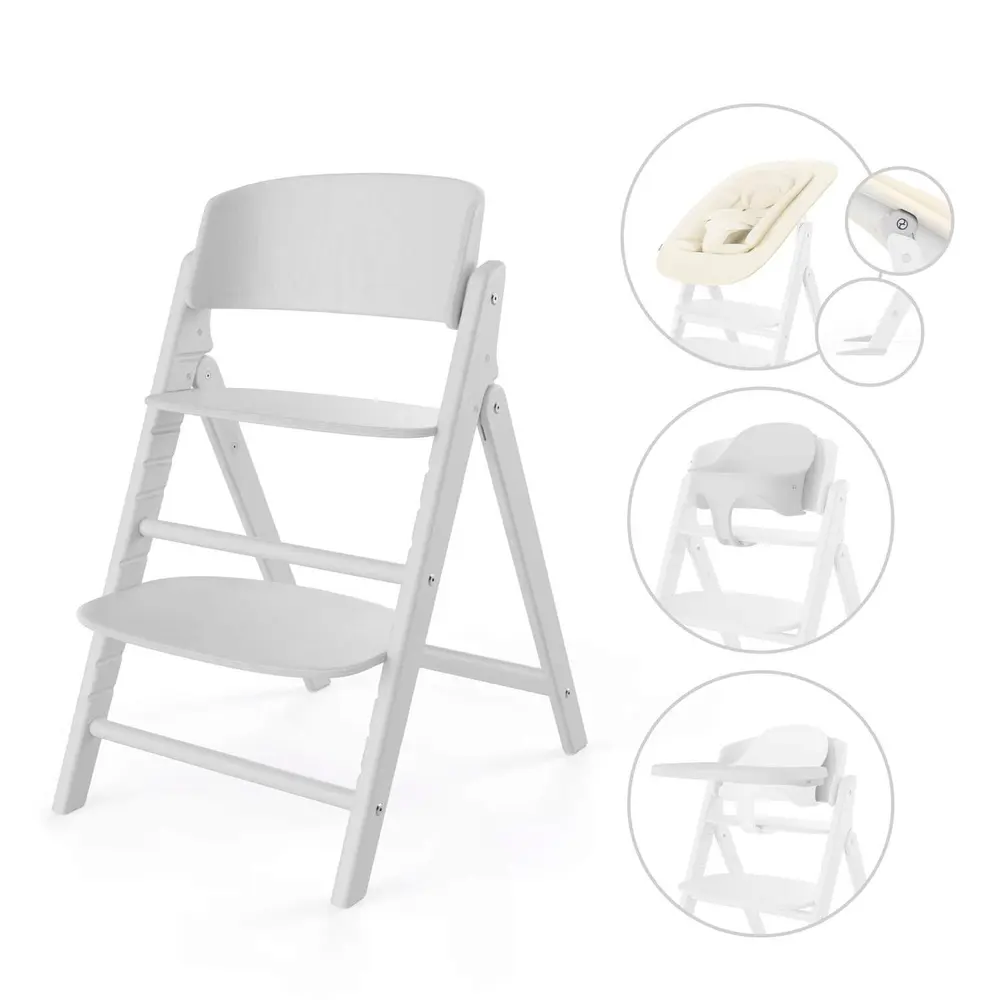 Højstol Click Fold 4i1 Sæt All White