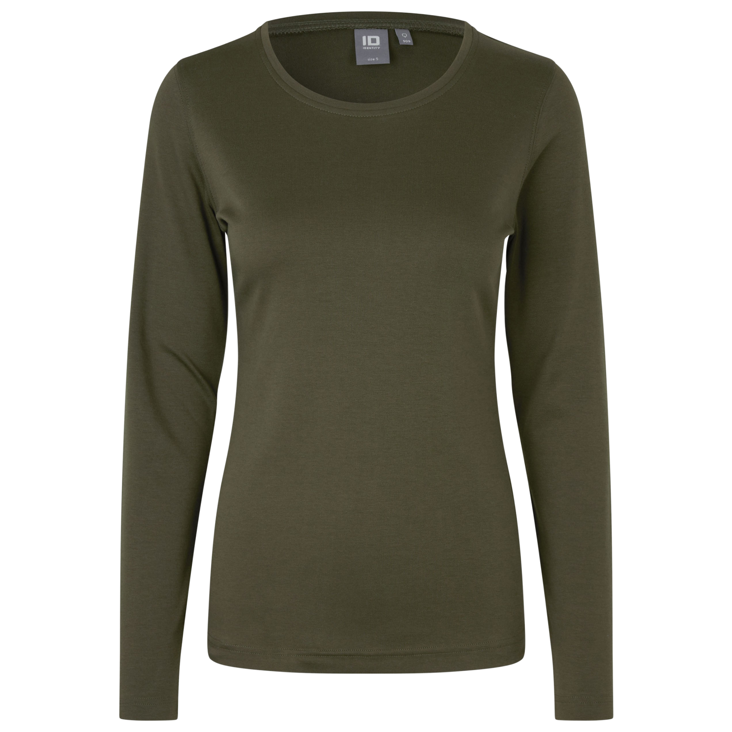 Id Interlock Dame Langærmet  -shirt Oliven
