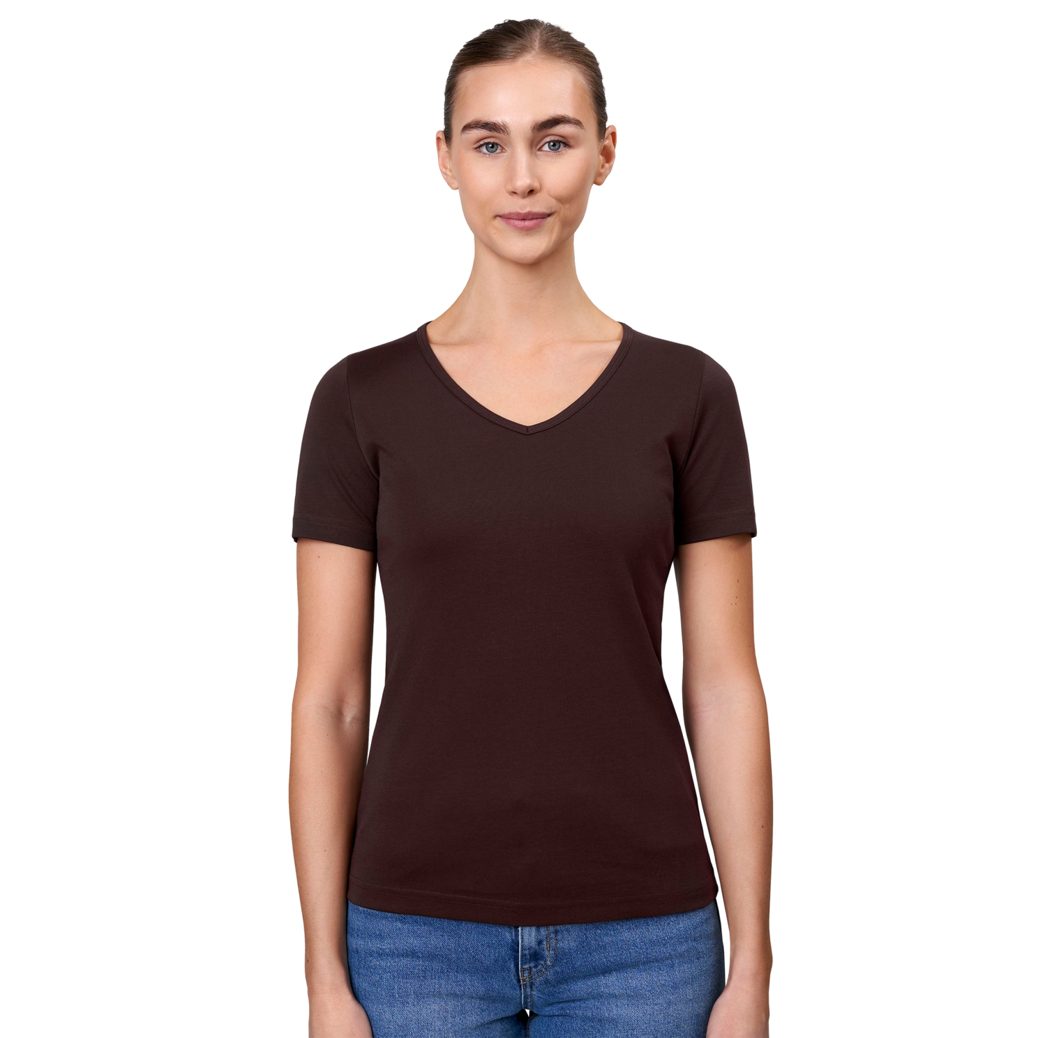 Id Interlock Dame  -shirt Mørk Bordeaux