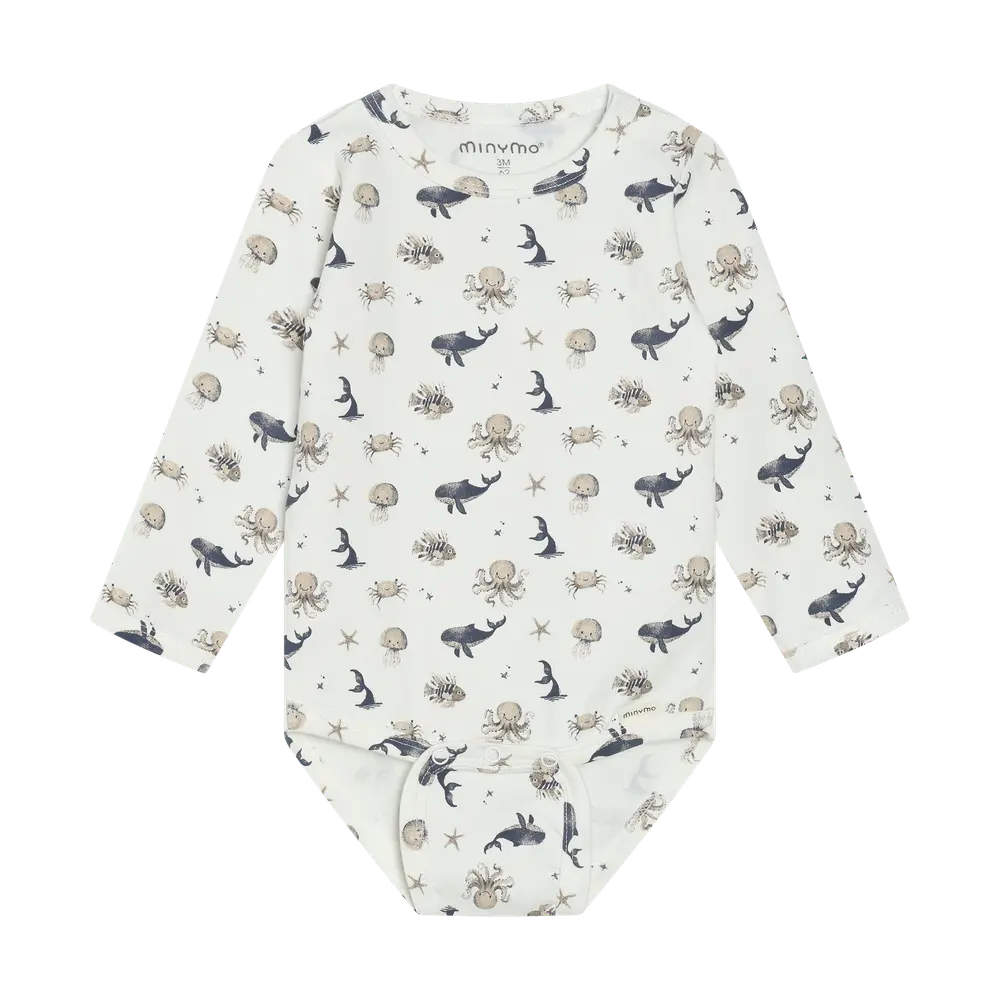 Langærmet Body Print White Pepper 62