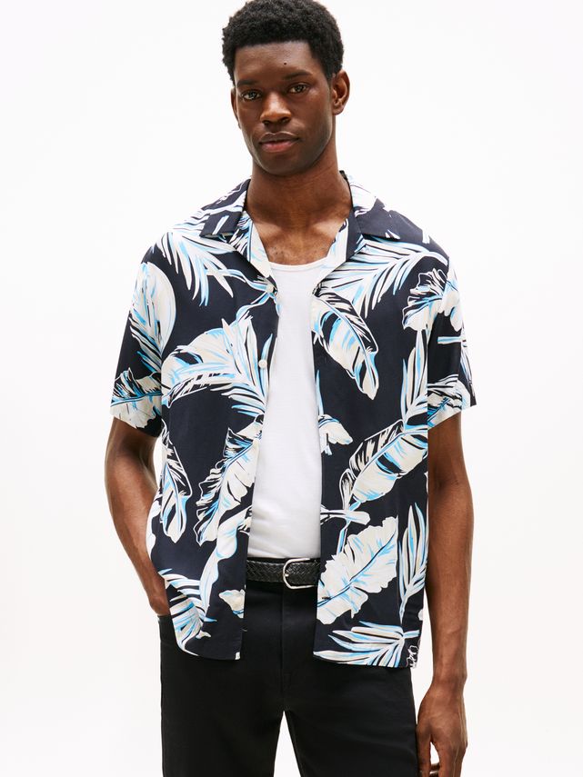 Lightweight Leaf Aop Ss Shirt