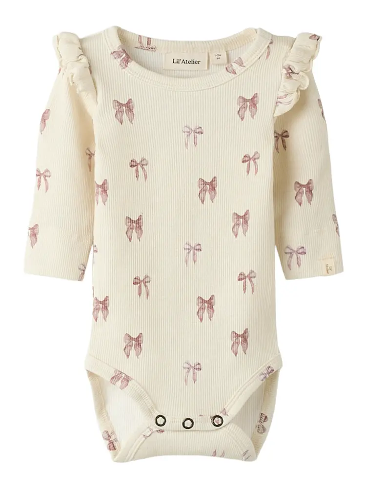 Lil Atelier Gavo Slim Langærmet Body Turtledove 80