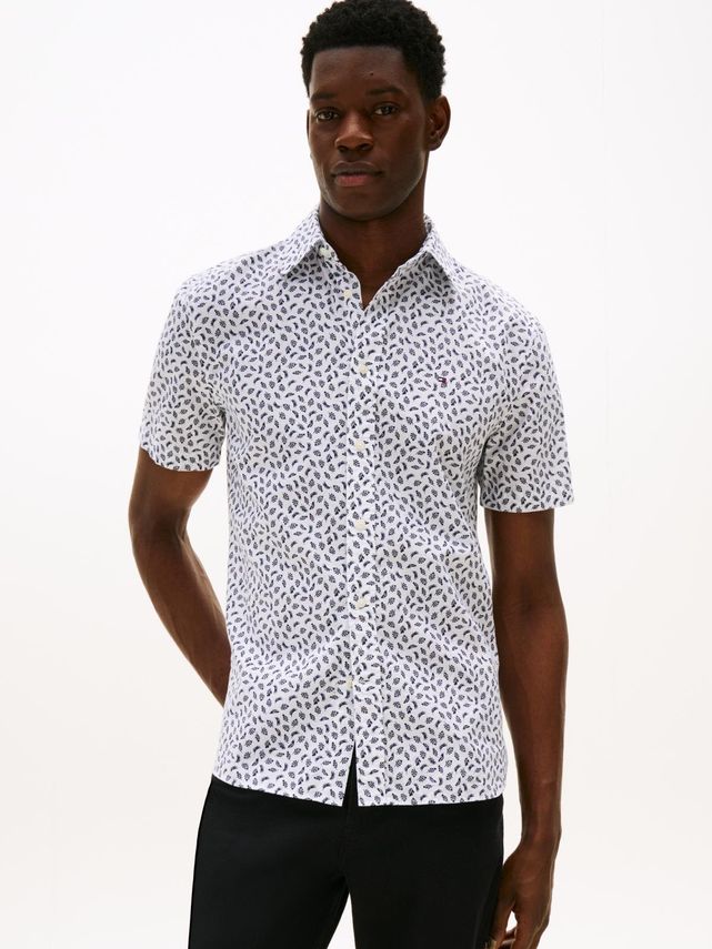 Linen Blend Aop Ss Rf Shirt