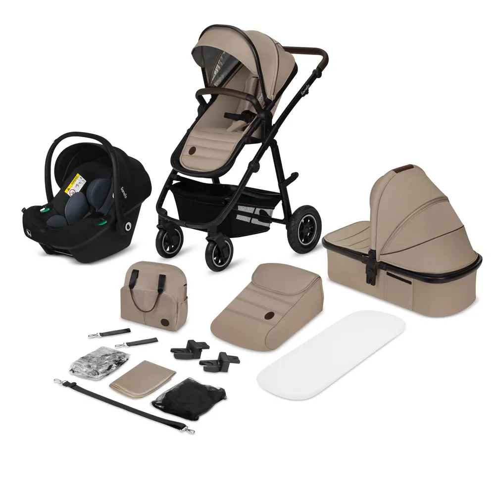 Lionelo Amber 3in1 Kombivognspakke Beige Sand