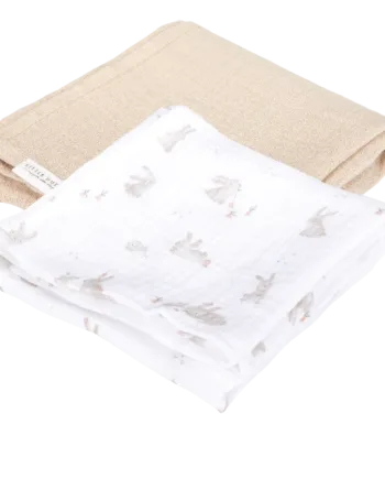 Little Dutch Stofbleer 70x70 Muslin Baby Bunny   Beige