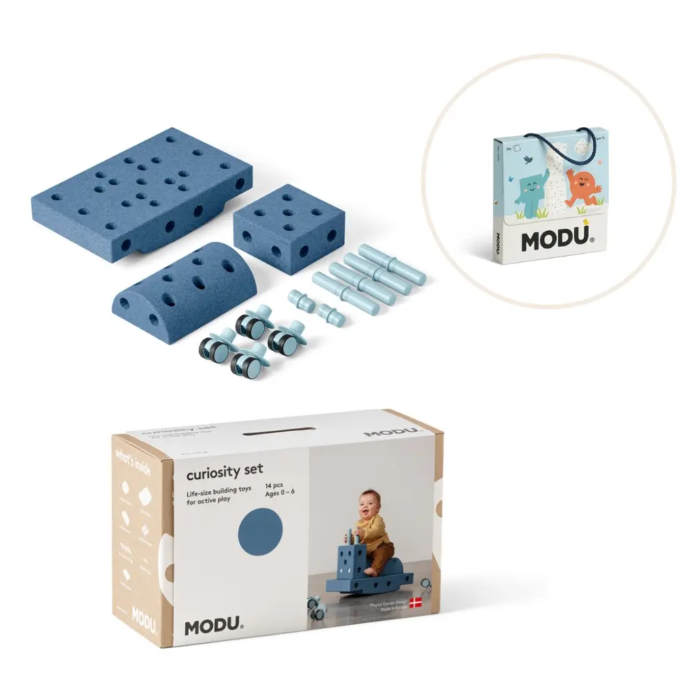 Modu Curiosity Sæt Inkl Legekort Deep Blue Sky Blue