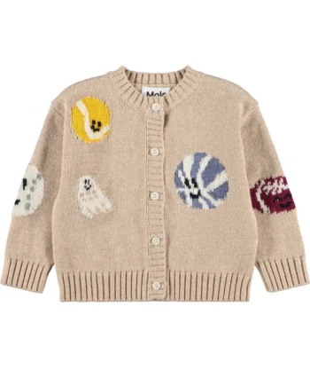 Molo Breeze Cardigan Fuzz Ball Sandy 68