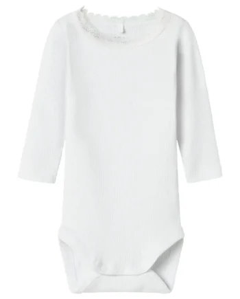 Name It Kab Langærmet Body Bright White 62