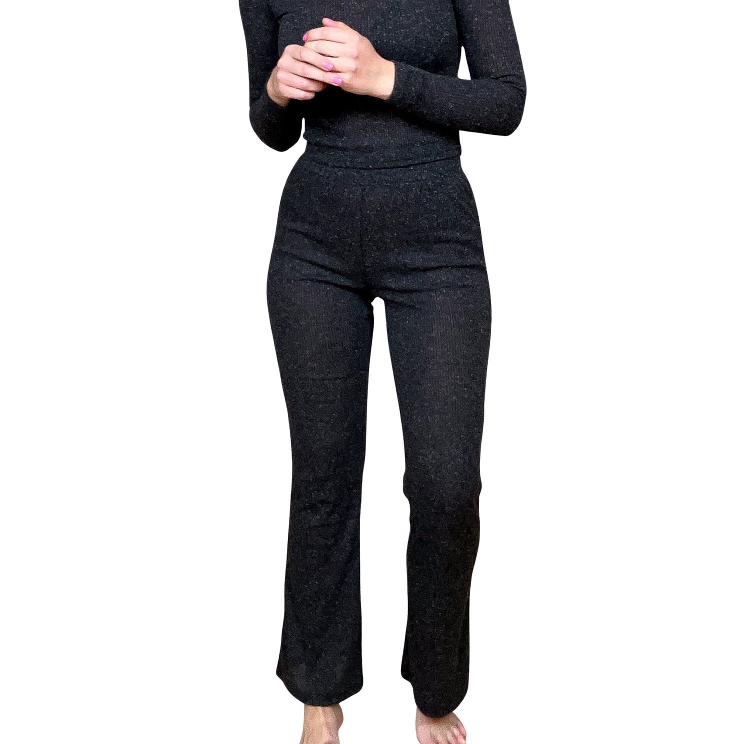 Noisy May Dame Bukser    Glimmer Dark Grey Melange Xs