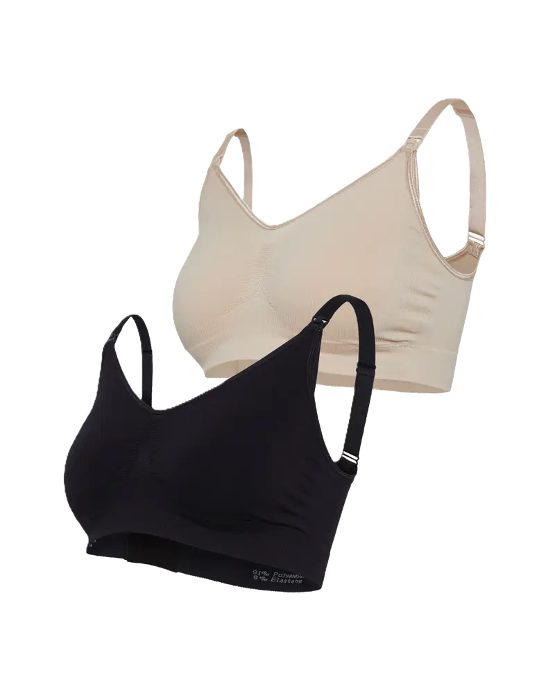 Original Graviditets Og Amme-bh -pak Beige Sort