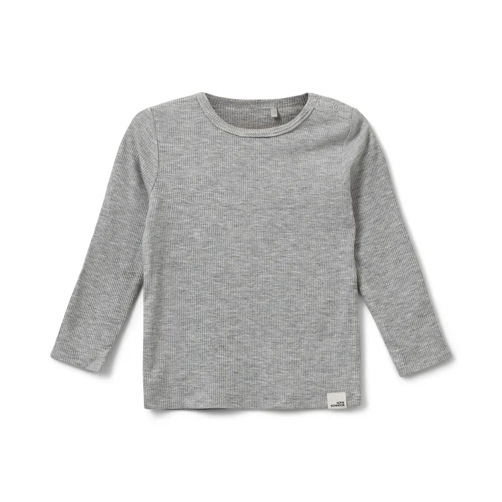 Petricia Langærmet  -shirt Grey Melange 92