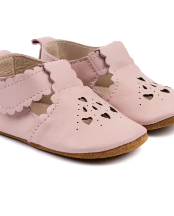 Prewalker Læder Sandal Hjerte Adobe Rose 36-48 Mdr