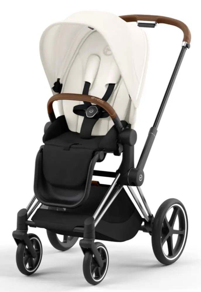 Priam Klapvogn Off White Chrome Brown