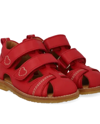 Sandal    Hjerte Broderi Red 23