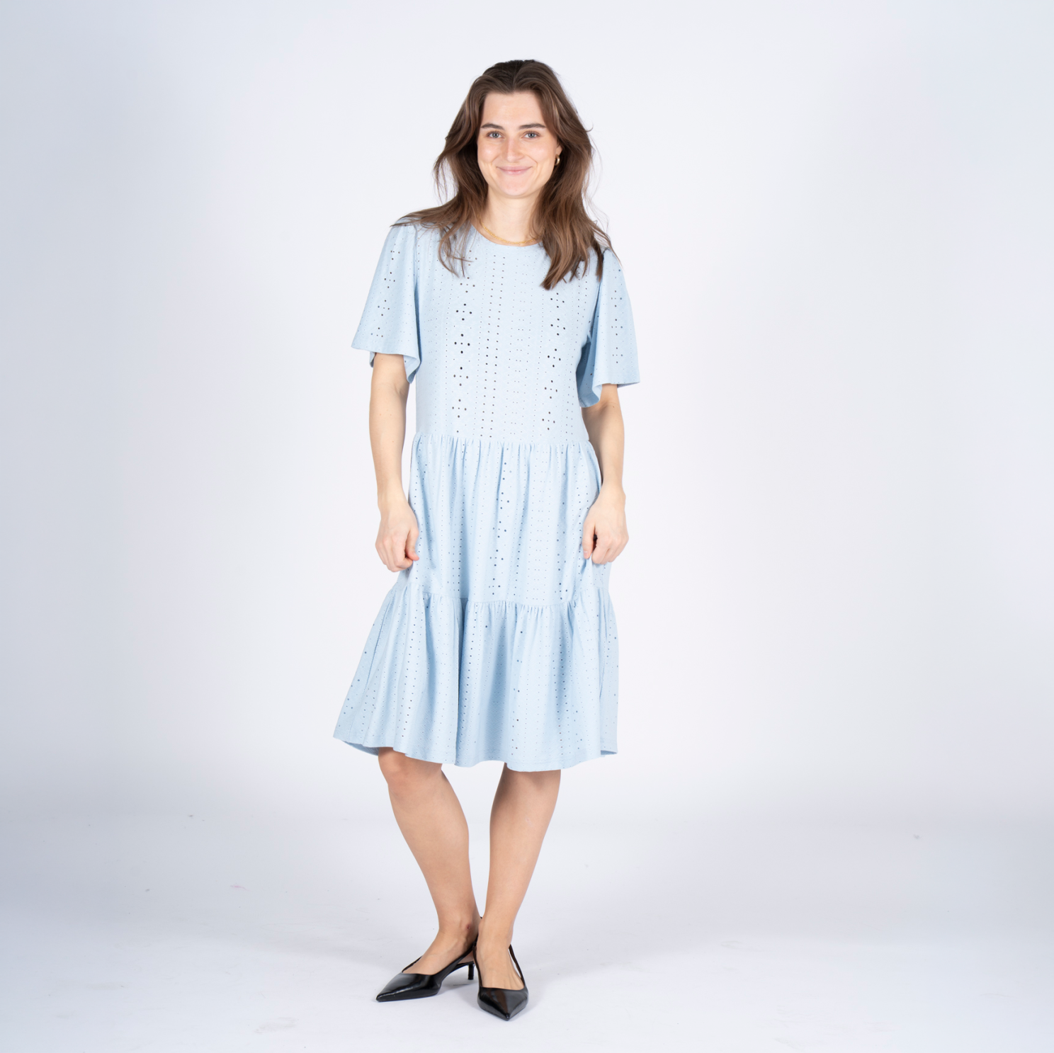 Sasia Dame Kjole Cashmere Blue