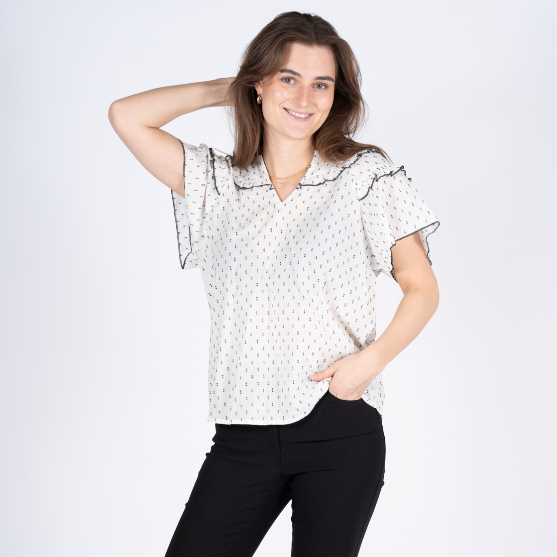 Sasia Dame  -shirt Cloud Dancer White