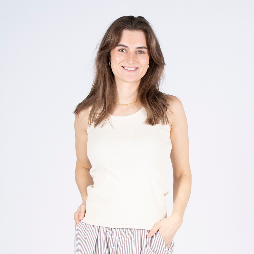 Sasia Dame Tanktop Sandshell Beige
