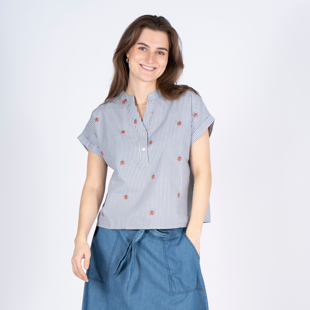 Sasia Peaches Dame Bluse Cashmere Blue