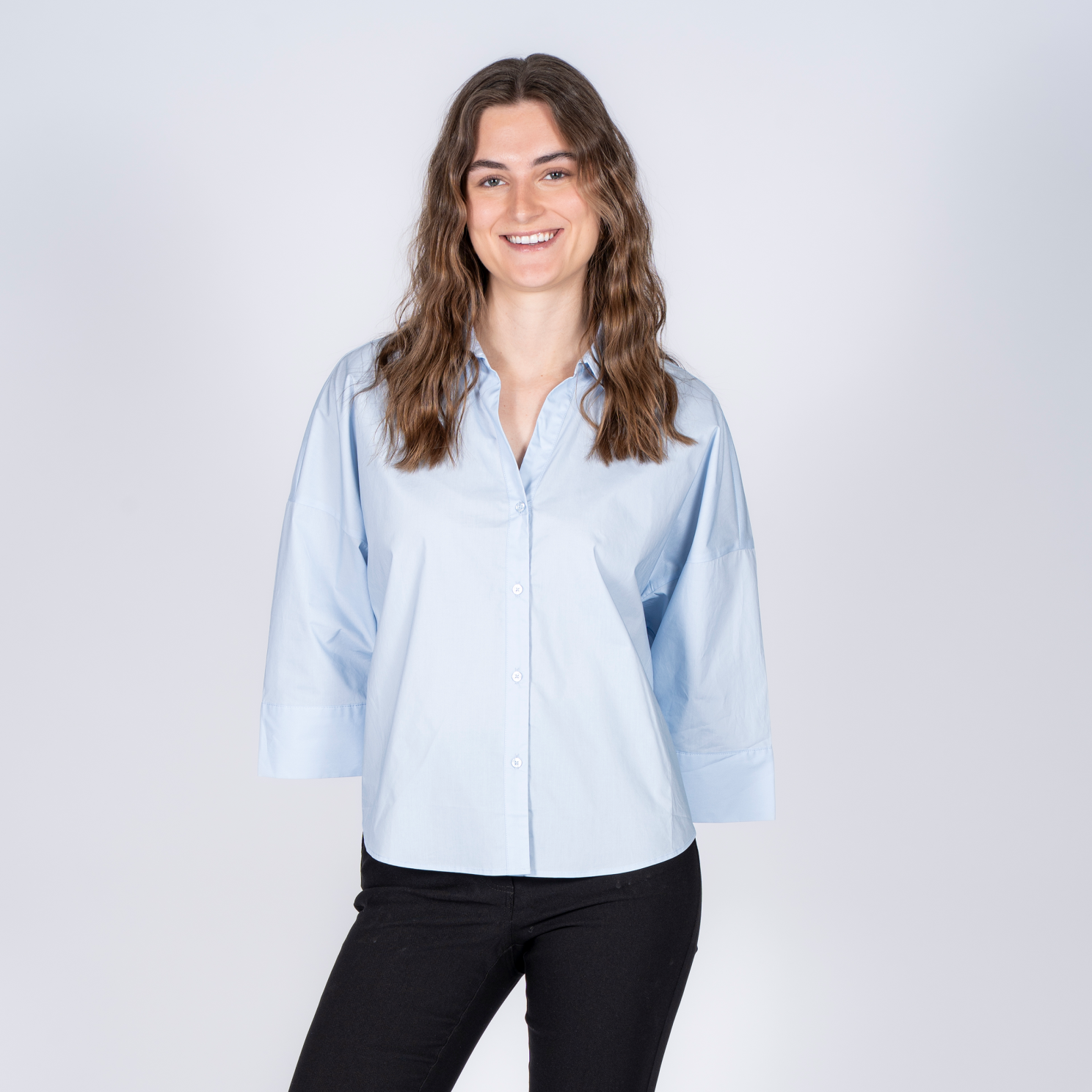 Sasia Peyton Dame Skjorte Cashmere Blue