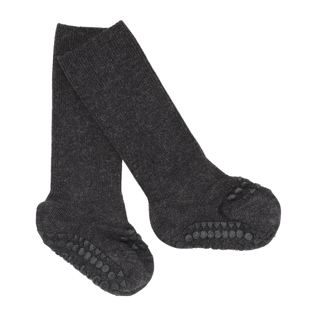 Skridsikre Strømper Bambus Dark Grey  -12 Mdr
