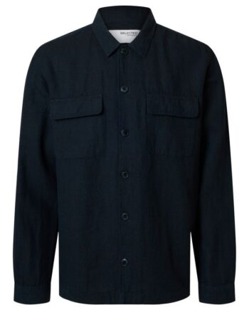Slh-leroy Linen Blend Overshirt Ls