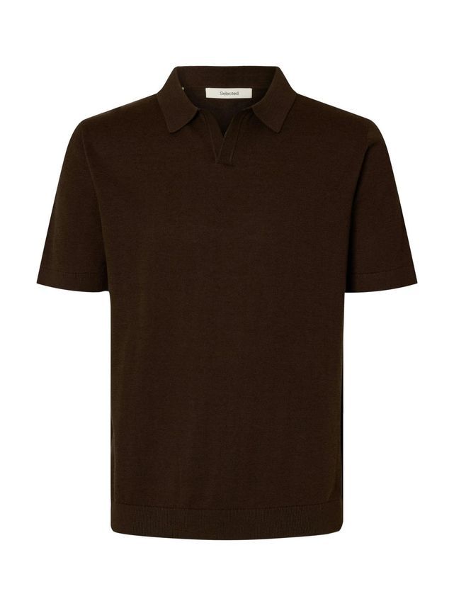 Slhmattis Ss Linen Blend Open Polo