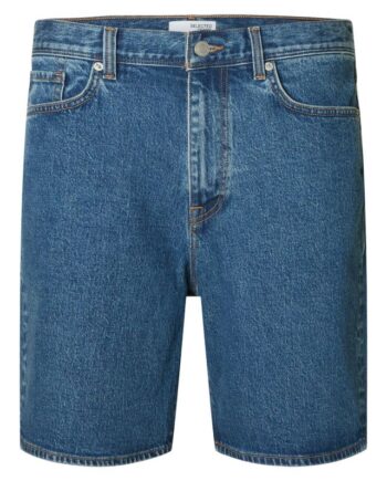 Slhreg Alex Mid Blue Denim Shorts