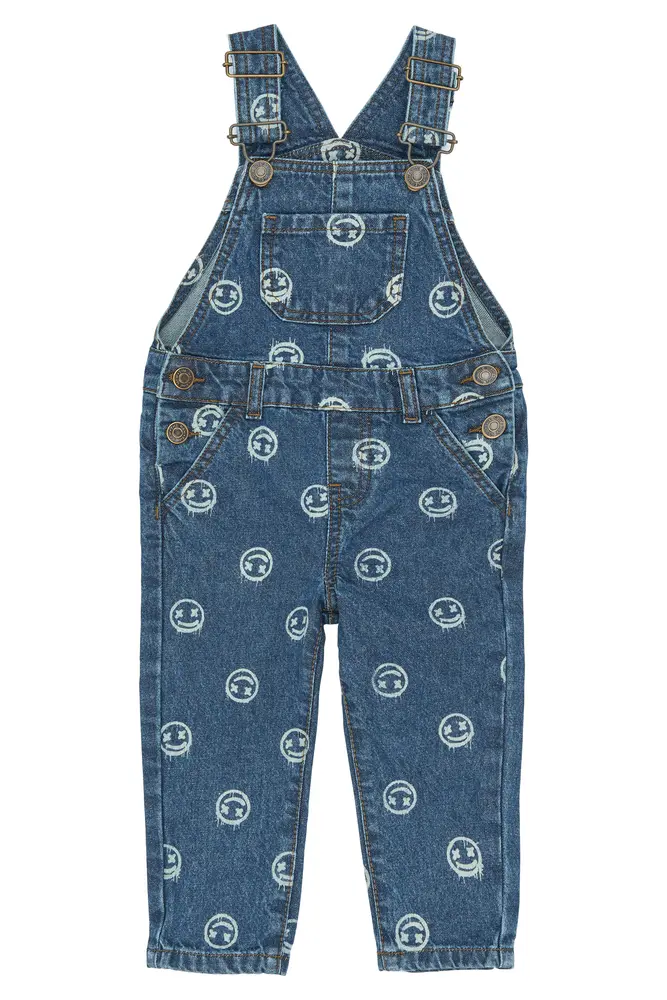 Spero Denim Buksedragt Medium Blue Denim Aop 110