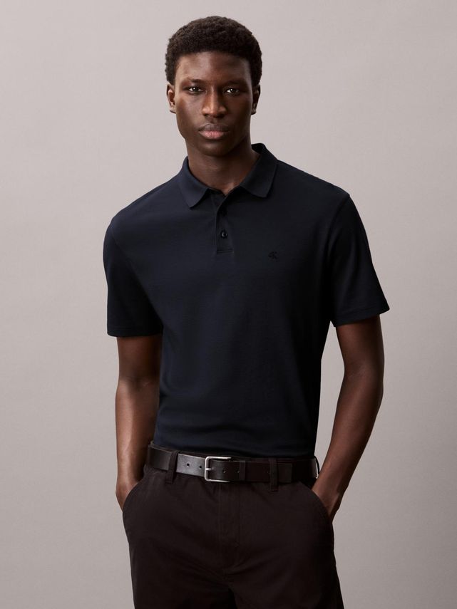 Ss Supima Chest Emb Polo