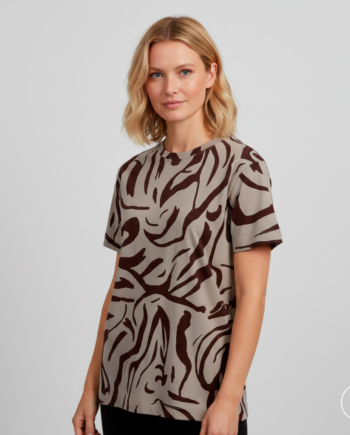 Steenholt Dame  -shirt P5 Aop Rum Raisin