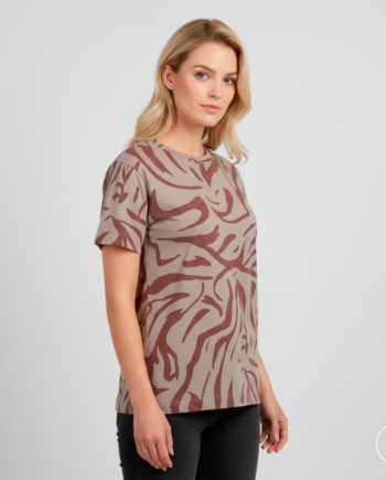 Steenholt Dame  -shirt P5 Aop Withered Rose
