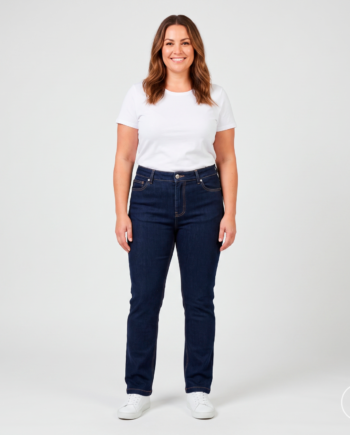 Steenholt Laura Dame Jeans Plus Size Navy 54 32