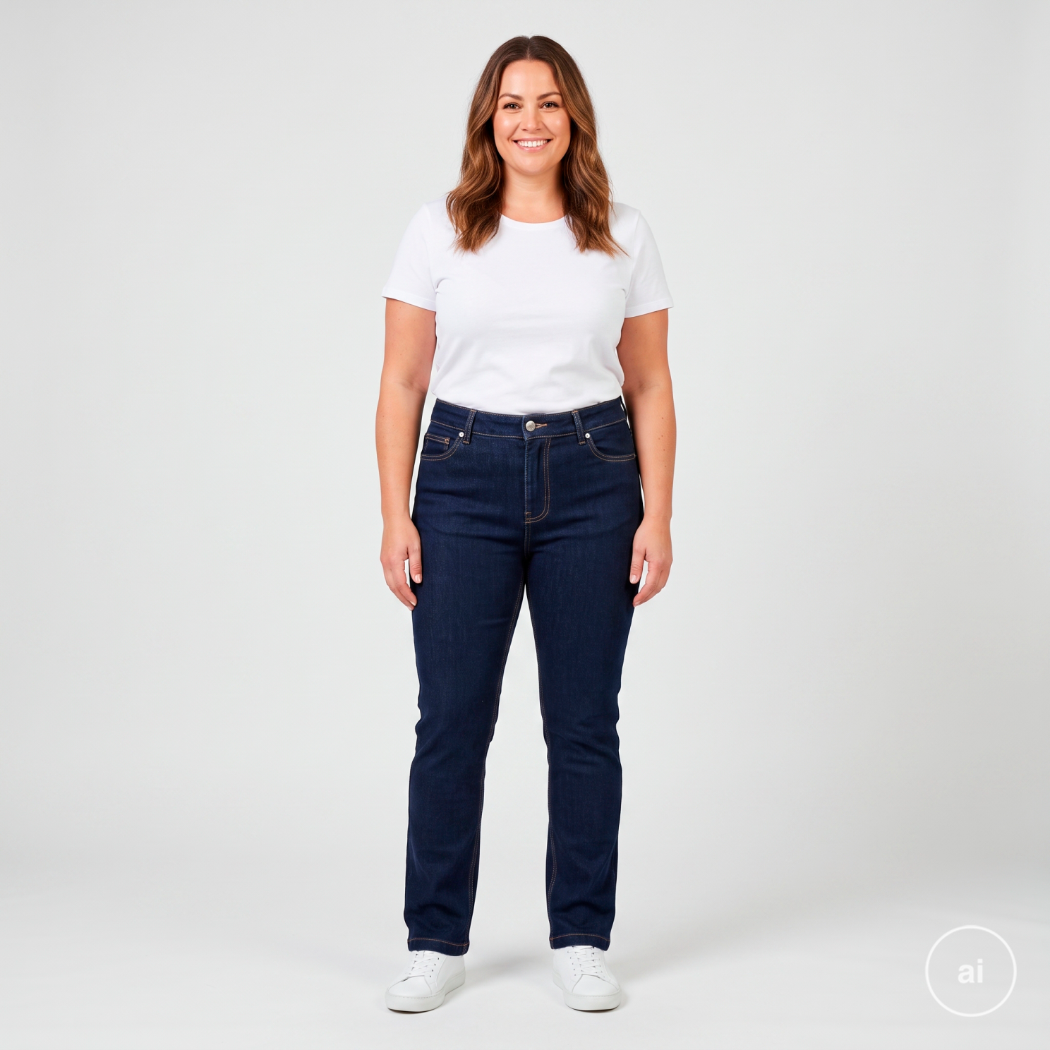 Steenholt Laura Dame Jeans Plus Size Navy 54 32